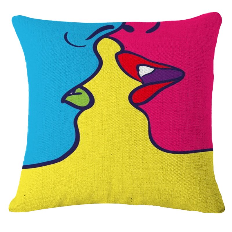 Декоративная подушка Lips and Face #9 Мульти Декоративная подушка Lips and Face #9 Мульти в Орле | Loft Concept