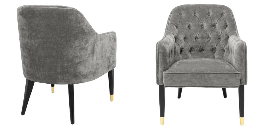 Кресло Eichholtz Chair Cyrus Grey Кресло Eichholtz Chair Cyrus Grey - Loft-Concept в Орле
