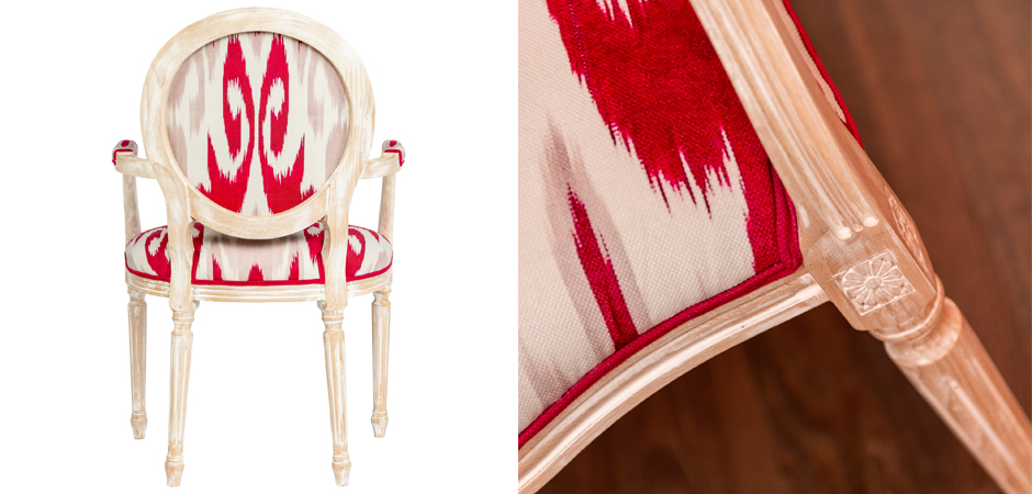 Стул с подлокотниками Ikat Pattern Красный Стул с подлокотниками Ikat Pattern Красный - Loft-Concept в Орле