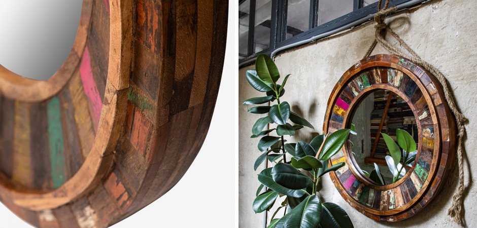 Зеркало Antique Wood Circle Зеркало Antique Wood Circle - Loft-Concept в Орле