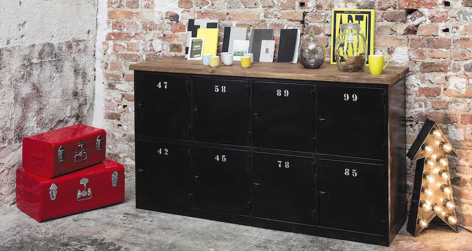 Комод в стиле Лофт с 8-ю дверцами Industrial Rust Eight Chest Комод в стиле Лофт с 8-ю дверцами Industrial Rust Eight Chest - Loft-Concept в Орле