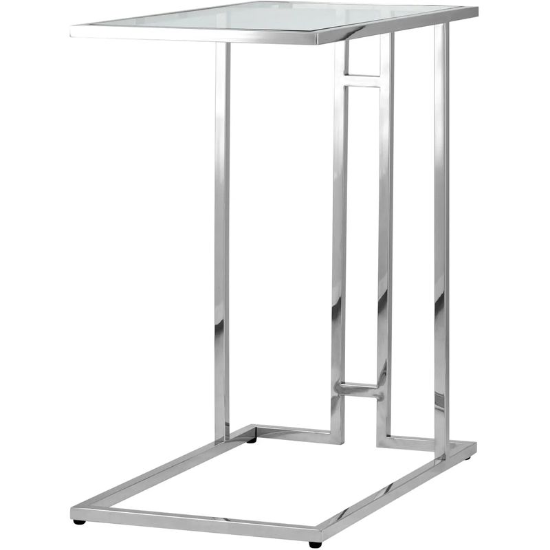 Стол приставной Lasker Milan Tables Silver Серебряный Прозрачное Стекло Стол приставной Lasker Milan Tables Silver Серебряный Прозрачное Стекло в Орле | Loft Concept