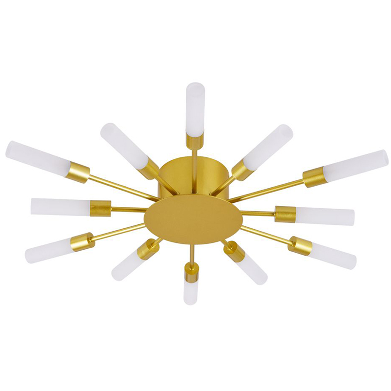 Потолочный светильник Aiden Ceiling Lamp 12 Белый Золотой Потолочный светильник Aiden Ceiling Lamp 12 Белый Золотой в Орле | Loft Concept