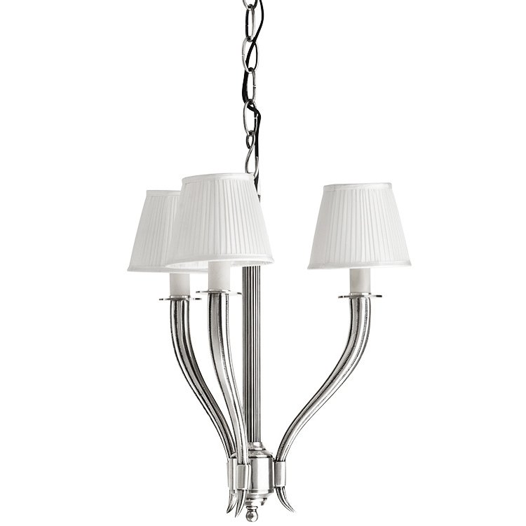 Люстра Eichholtz Chandelier Mayflower 3 Белый Нержавеющая сталь Люстра Eichholtz Chandelier Mayflower 3 Белый Нержавеющая сталь в Орле | Loft Concept