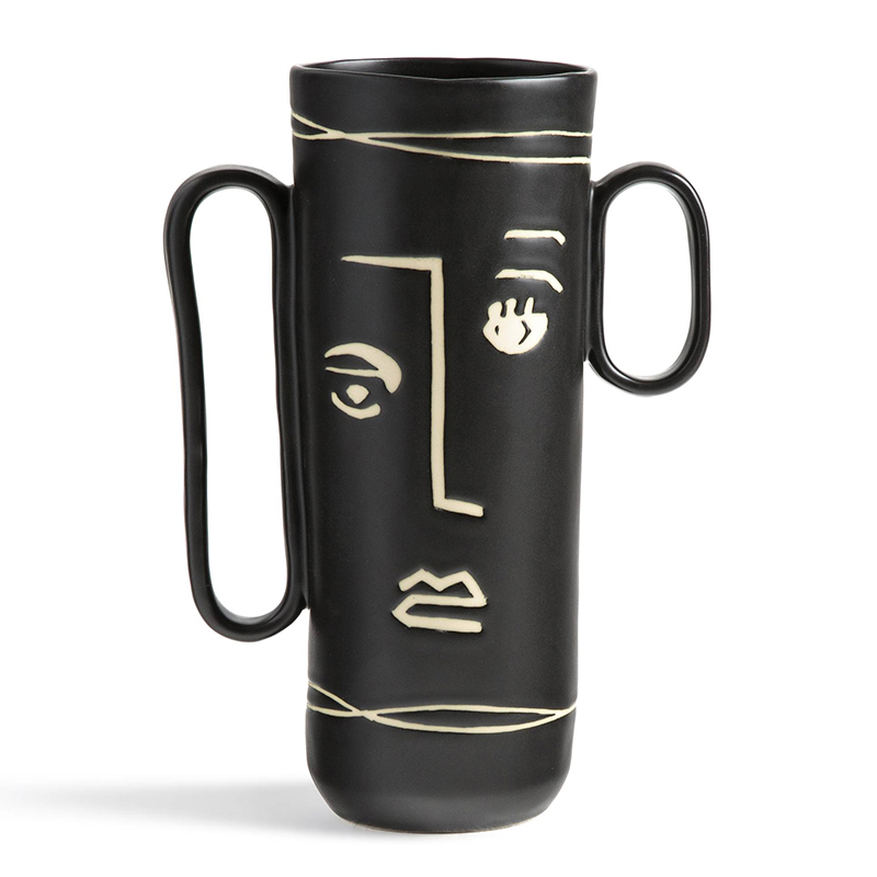 Ваза Aurick Vase Черный Белый Ваза Aurick Vase Черный Белый в Орле | Loft Concept