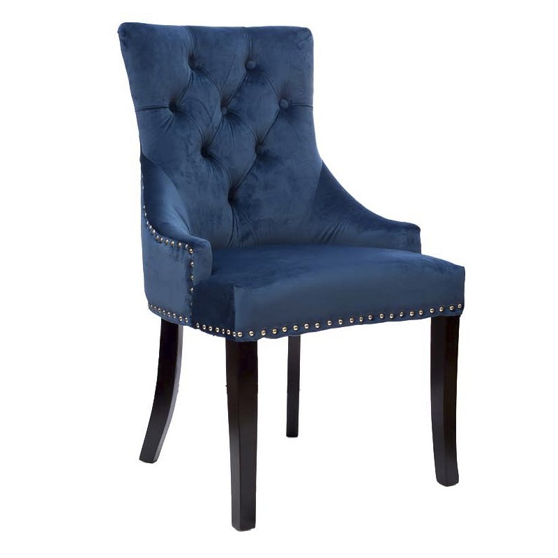 Стул Cozy Blue Chair Темно-синий Хром Черный Стул Cozy Blue Chair Темно-синий Хром Черный в Орле | Loft Concept