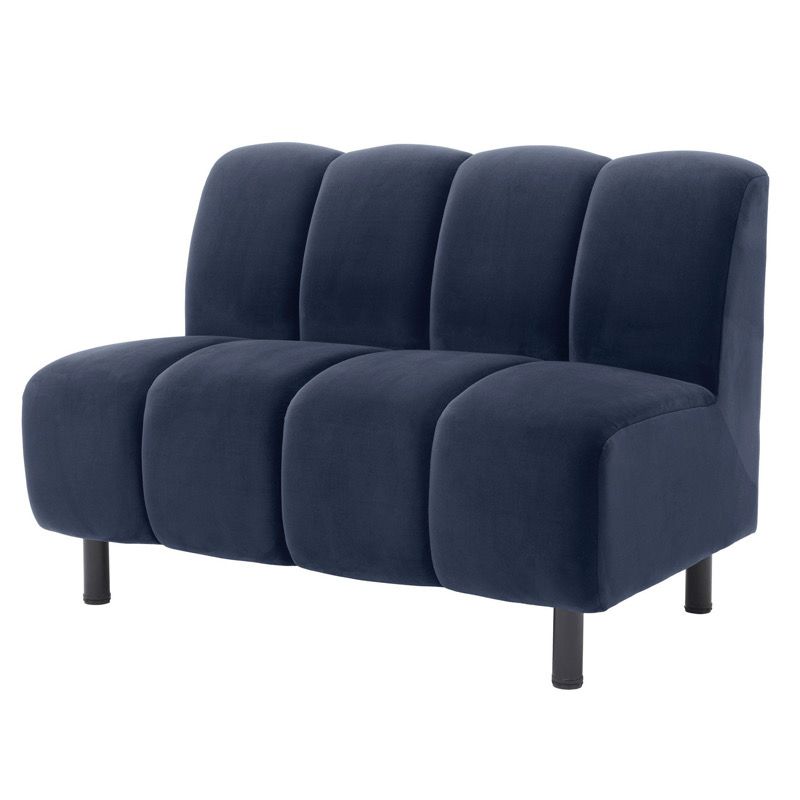 Диван Eichholtz Sofa Hillman I Сапфирово-синий Черный Диван Eichholtz Sofa Hillman I Сапфирово-синий Черный в Орле | Loft Concept