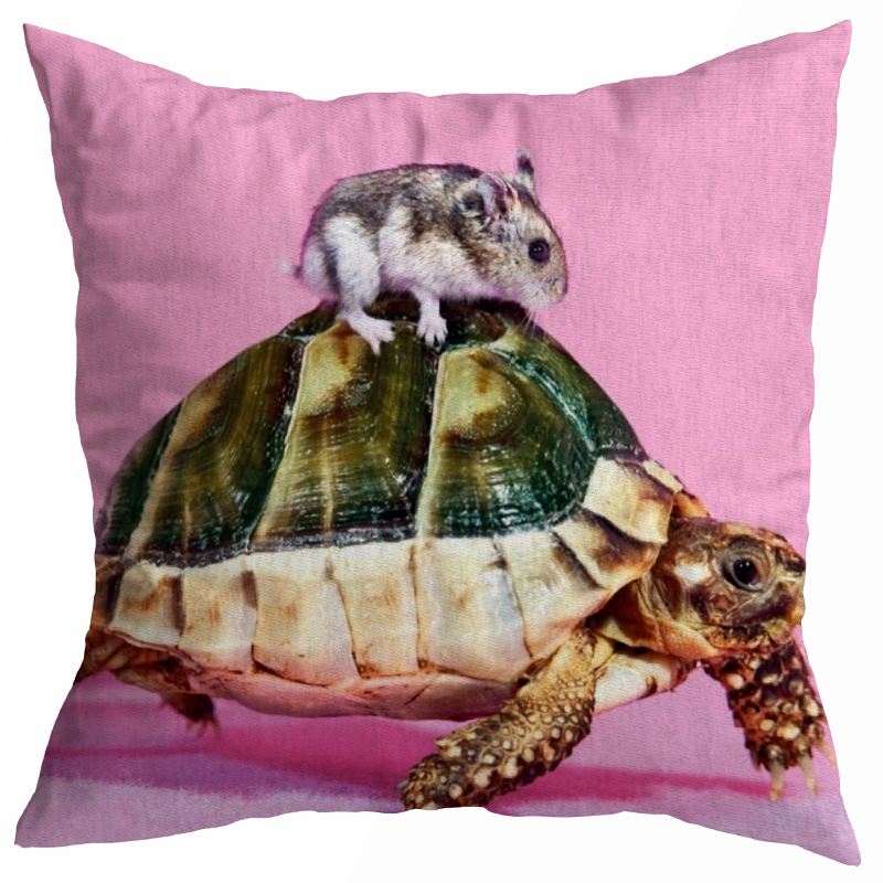 Декоративная подушка Seletti Cushion Mouse and Turtle Розовый Зеленый Серый Декоративная подушка Seletti Cushion Mouse and Turtle Розовый Зеленый Серый в Орле | Loft Concept