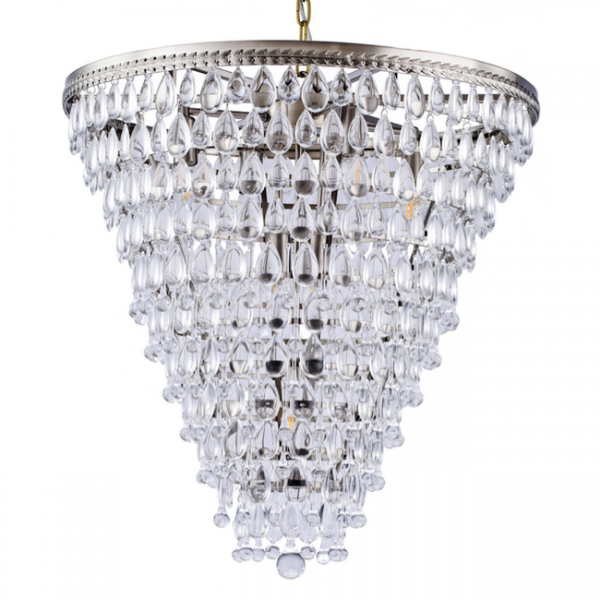 Люстра Clarissa Glass Drop Pendant 61 Nickel Хром Люстра Clarissa Glass Drop Pendant 61 Nickel Хром в Орле | Loft Concept