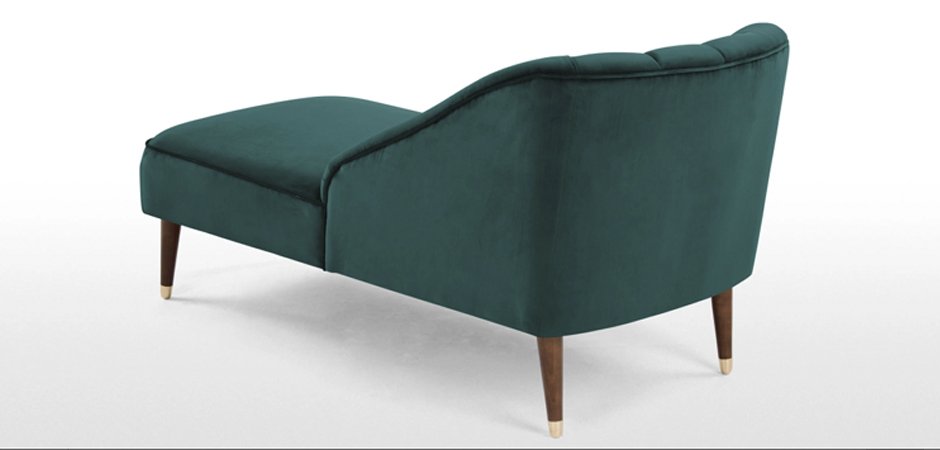 Кушетка Chaise Longue, Peacock Blue Velvet Кушетка Chaise Longue, Peacock Blue Velvet - Loft-Concept в Орле