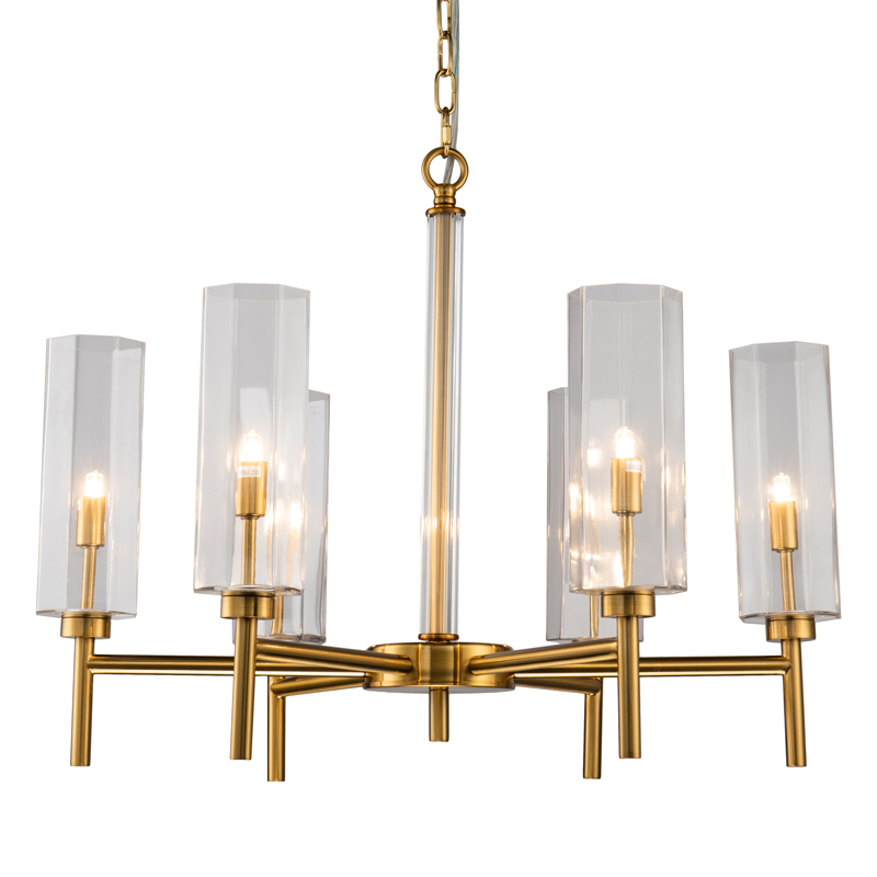 Люстра Claudine Chandelier 65 Латунь Прозрачный Люстра Claudine Chandelier 65 Латунь Прозрачный в Орле | Loft Concept