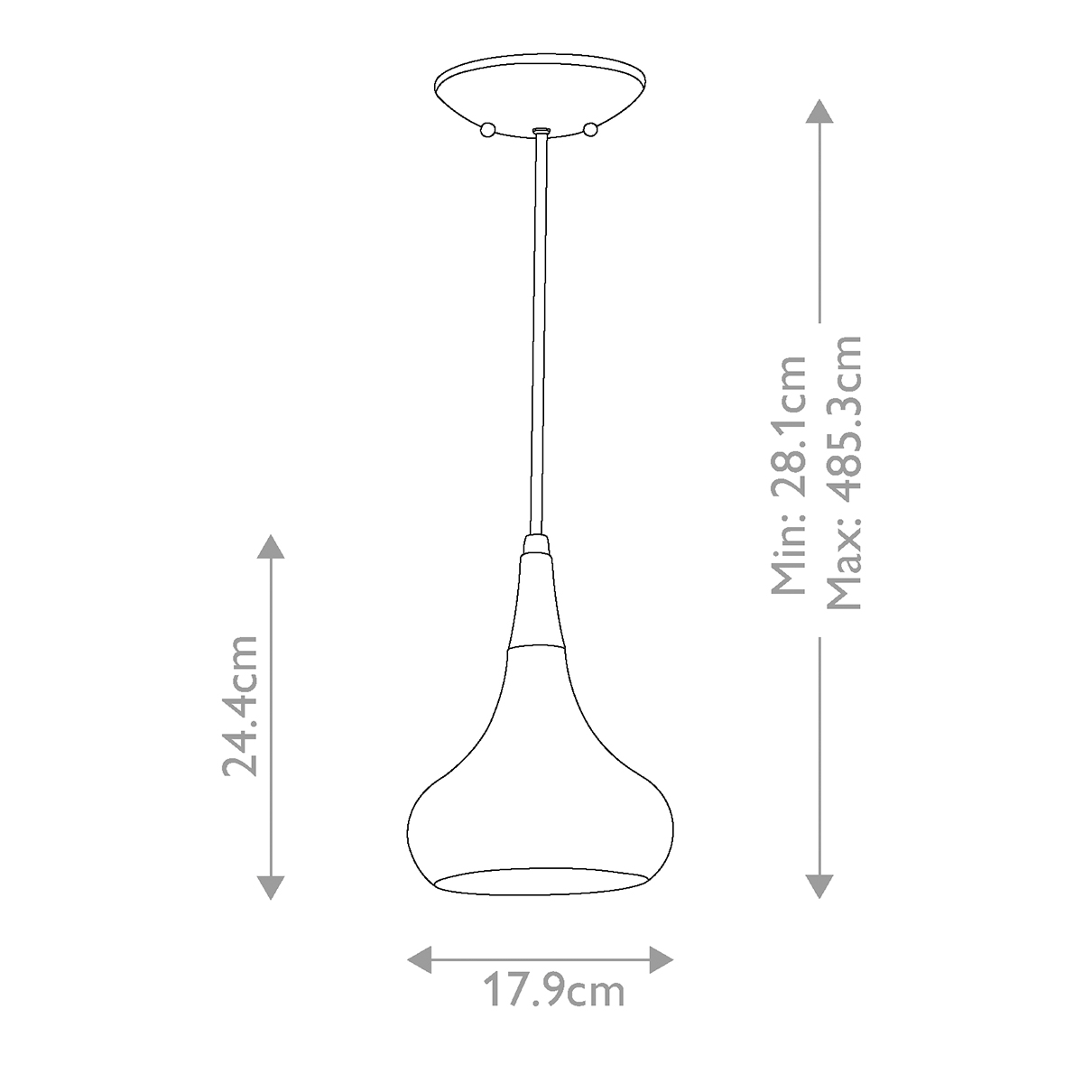  Подвесной светильник с каплевидным плафоном темного цвета Feiss в Орле