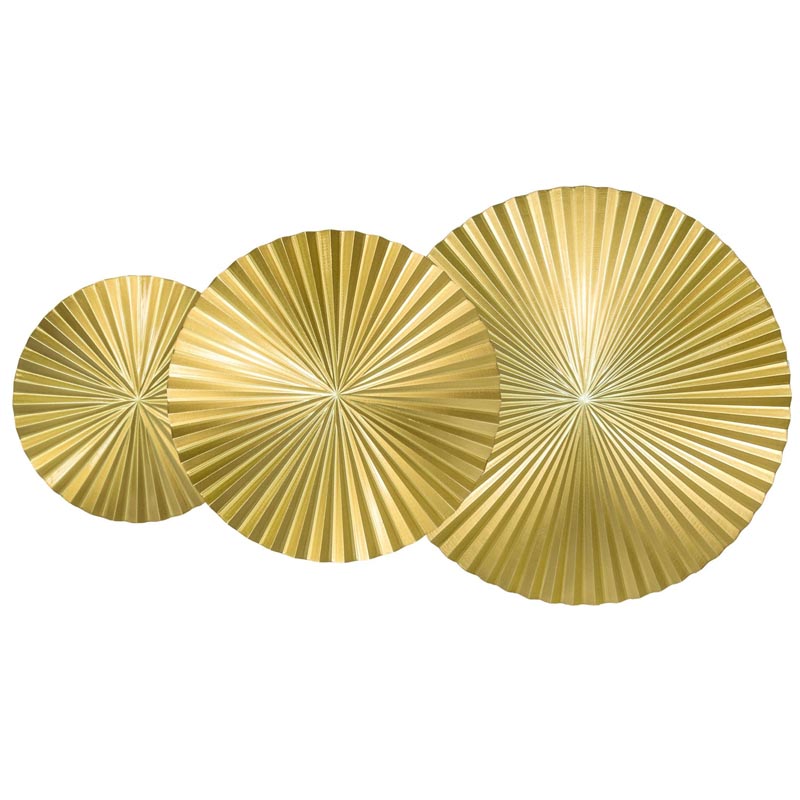 Арт-объект Apollo Gold Wall Plaque Disc 3 Золотой Арт-объект Apollo Gold Wall Plaque Disc 3 Золотой в Орле | Loft Concept