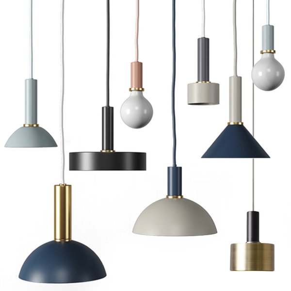 Подвесной светильник Ferm Living Socket Pendant High Черный Латунь Голубой пастельный Темно-синий Белый Дымчатая Роза Подвесной светильник Ferm Living Socket Pendant High Черный Латунь Голубой пастельный Темно-синий Белый Дымчатая Роза в Орле | Loft Concept