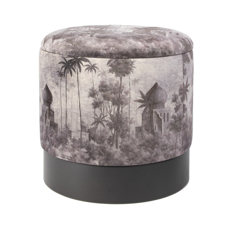 Пуф PUF Jungle Print small Мульти Черный Пуф PUF Jungle Print small Мульти Черный в Орле | Loft Concept