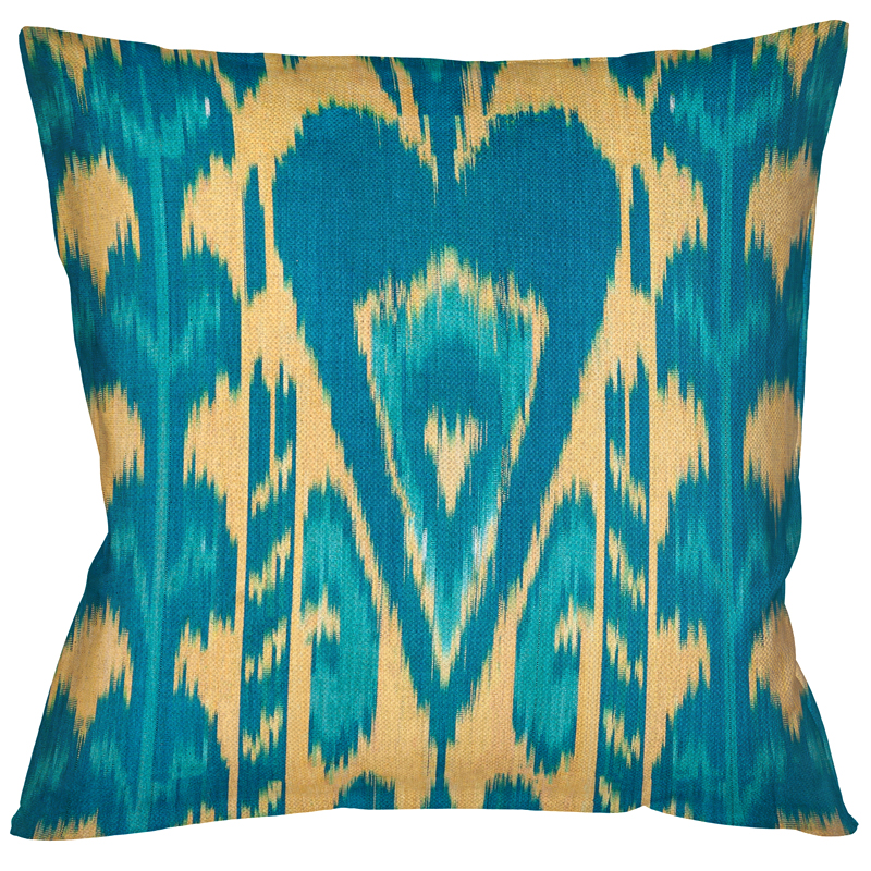 Декоративная подушка Ikat Pattern Голубая Мульти Декоративная подушка Ikat Pattern Голубая Мульти в Орле | Loft Concept
