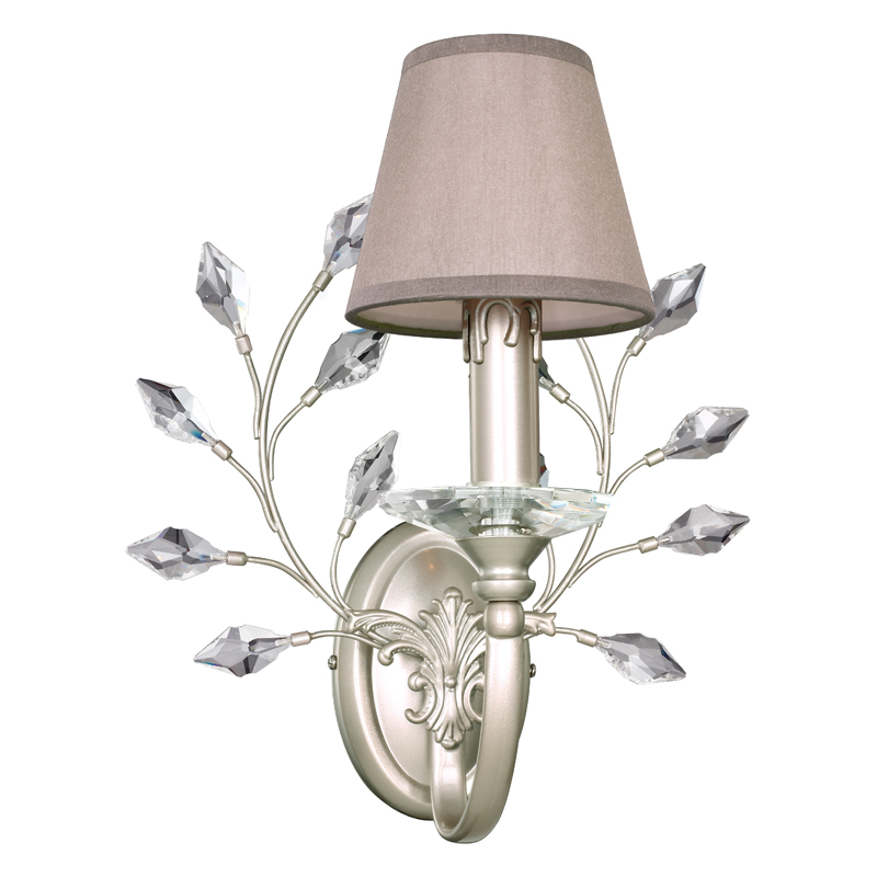 Бра Loretta Sconce grey Серый Прозрачный Белое золото винтаж Бра Loretta Sconce grey Серый Прозрачный Белое золото винтаж в Орле | Loft Concept