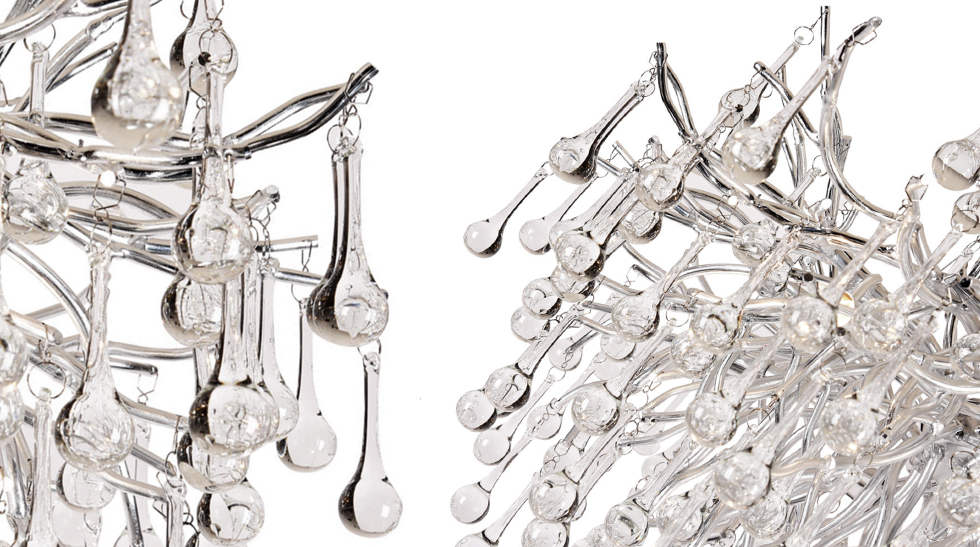Люстра Droplet Chandelier Silver 80 Люстра Droplet Chandelier Silver 80 - Loft-Concept в Орле