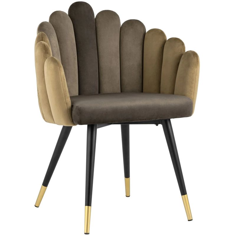 Стул Camellia Chair Коричневый Велюр Коричневый Черный Стул Camellia Chair Коричневый Велюр Коричневый Черный в Орле | Loft Concept