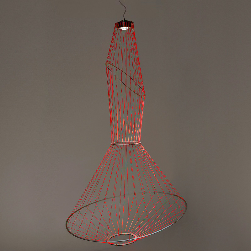 Люстра Light Threads Object Lighting Красный Черный Люстра Light Threads Object Lighting Красный Черный в Орле | Loft Concept