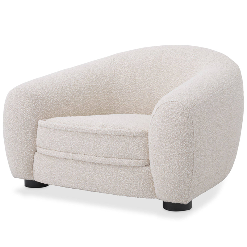 Кресло Eichholtz Chair Freud Boucle cream Кремовый Черный Кресло Eichholtz Chair Freud Boucle cream Кремовый Черный в Орле | Loft Concept