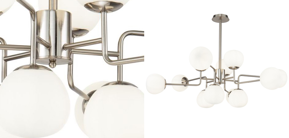 Люстра Tiepolo Ball Chandelier Nickel 12 Люстра Tiepolo Ball Chandelier Nickel 12 - Loft-Concept в Орле