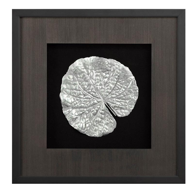 Панно Cassian Reniform Leaf Черный Серебряный Панно Cassian Reniform Leaf Черный Серебряный в Орле | Loft Concept