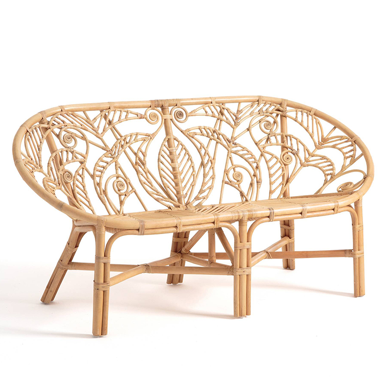 Уличный диван из ротанга Wicker Pattern Sofa Бежевый Уличный диван из ротанга Wicker Pattern Sofa Бежевый в Орле | Loft Concept