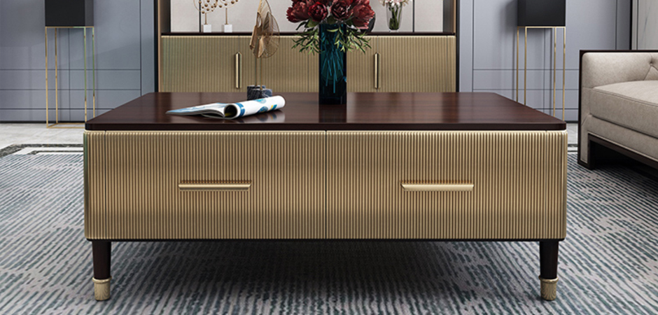 Birmingham Textured Coffee Table Gold Birmingham Textured Coffee Table Gold - Loft-Concept в Орле