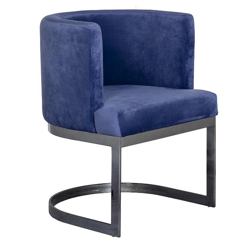 Стул Disalia Chair blue Темно-синий Темный хром в Орле | Loft Concept 