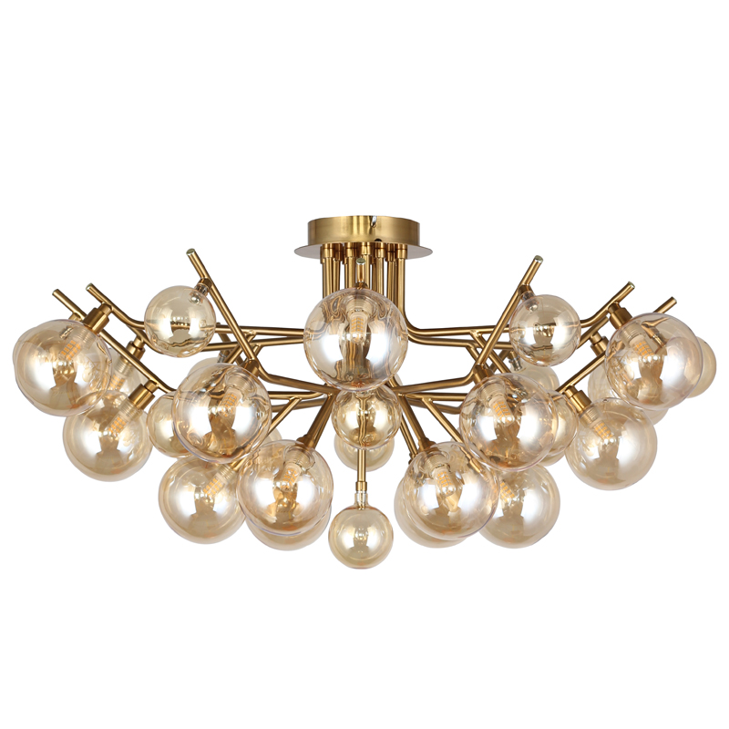 Люстра Berries Chandelier Flower bronze 18 Бронза Прозрачный Люстра Berries Chandelier Flower bronze 18 Бронза Прозрачный в Орле | Loft Concept