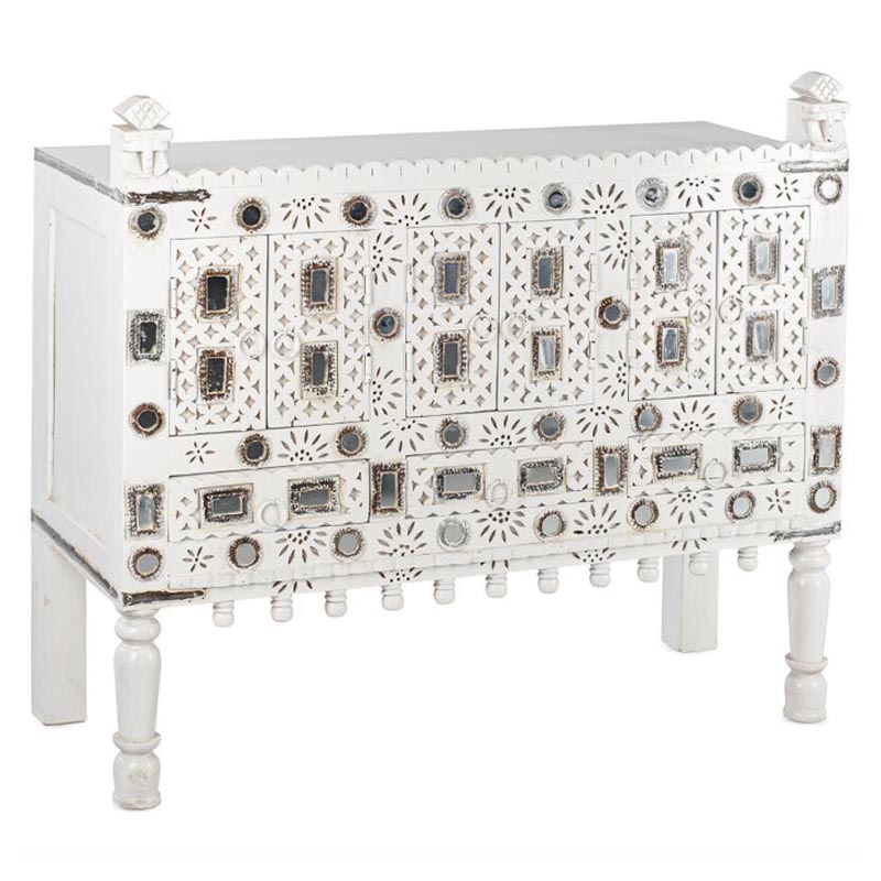 Комод в восточном стиле Indian Bone Inlay Chest of Drawers Белый Белый в Орле | Loft Concept 