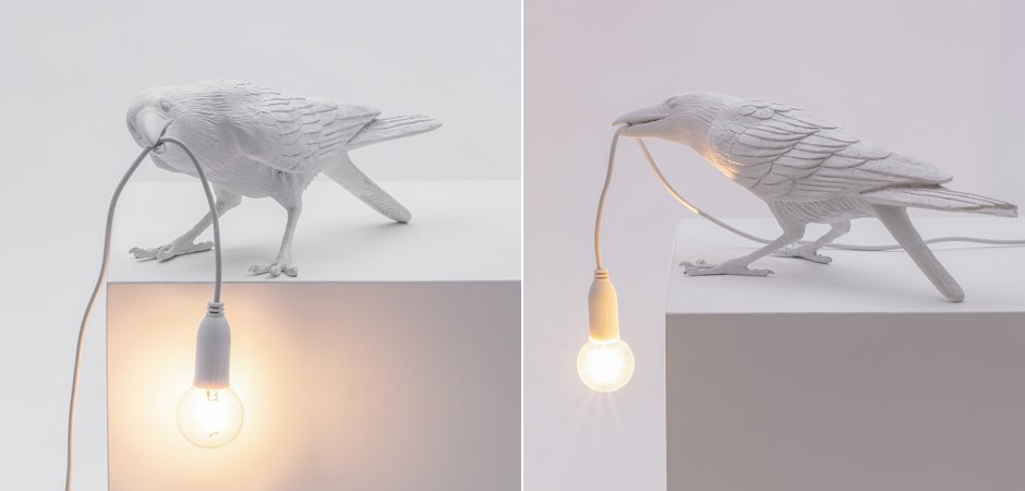 Настольная лампа Seletti Bird Lamp White Playing Настольная лампа Seletti Bird Lamp White Playing - Loft-Concept в Орле