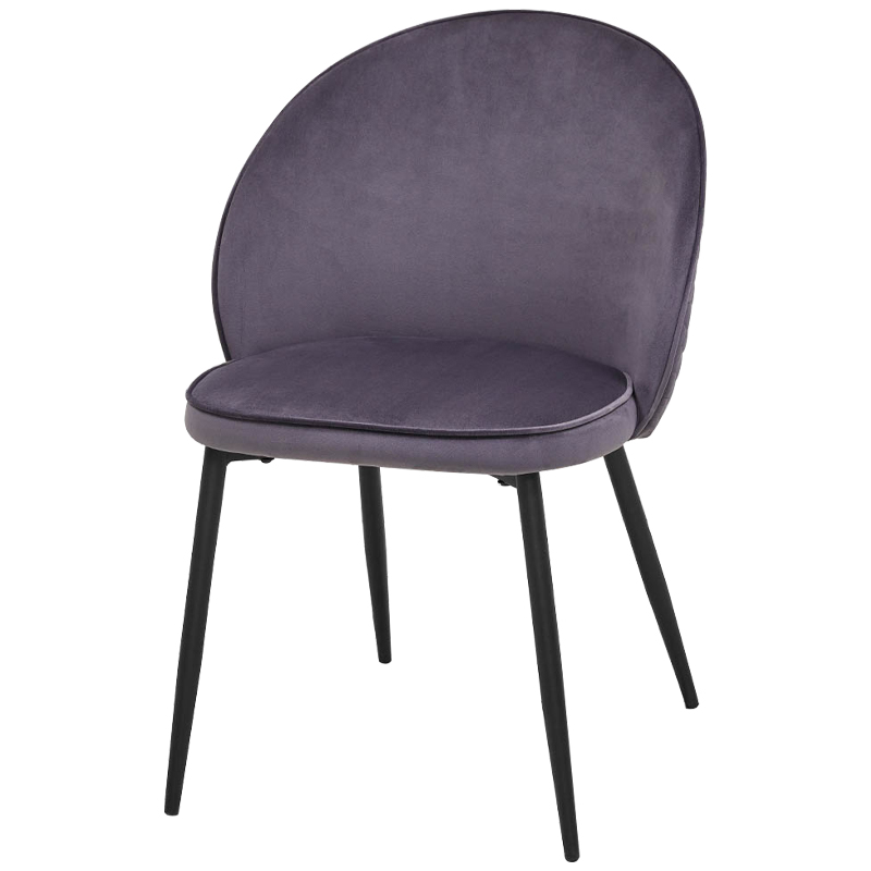 Стул с бархатной обивкой на металлических ножках Hexagon Pattern Chair Баклажан Черный Стул с бархатной обивкой на металлических ножках Hexagon Pattern Chair Баклажан Черный в Орле | Loft Concept