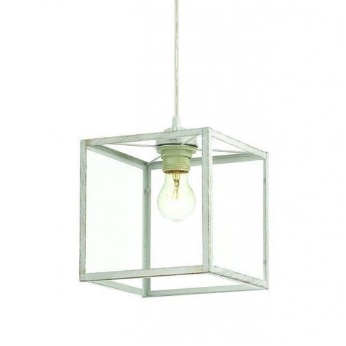 Подвесной светильник Loft Industrial Ortogonal Pendant Cube White Прозрачное Стекло Коричневый Подвесной светильник Loft Industrial Ortogonal Pendant Cube White Прозрачное Стекло Коричневый в Орле | Loft Concept