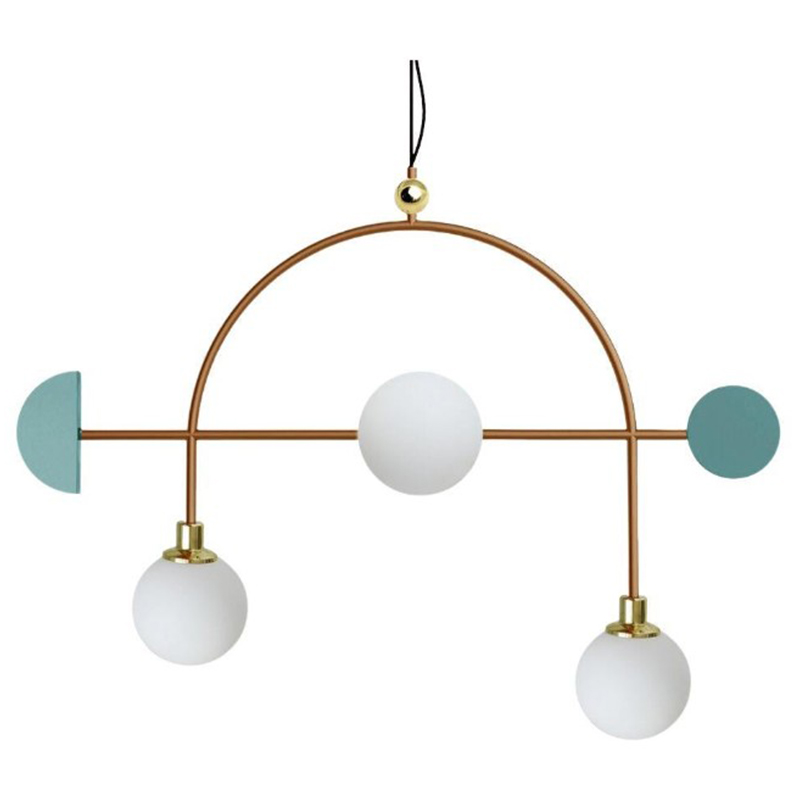Дизайнерский Светильник Green Brown Space Ceiling Lamp by Dovain Studio Белый Латунь Бирюзовый Дизайнерский Светильник Green Brown Space Ceiling Lamp by Dovain Studio Белый Латунь Бирюзовый в Орле | Loft Concept