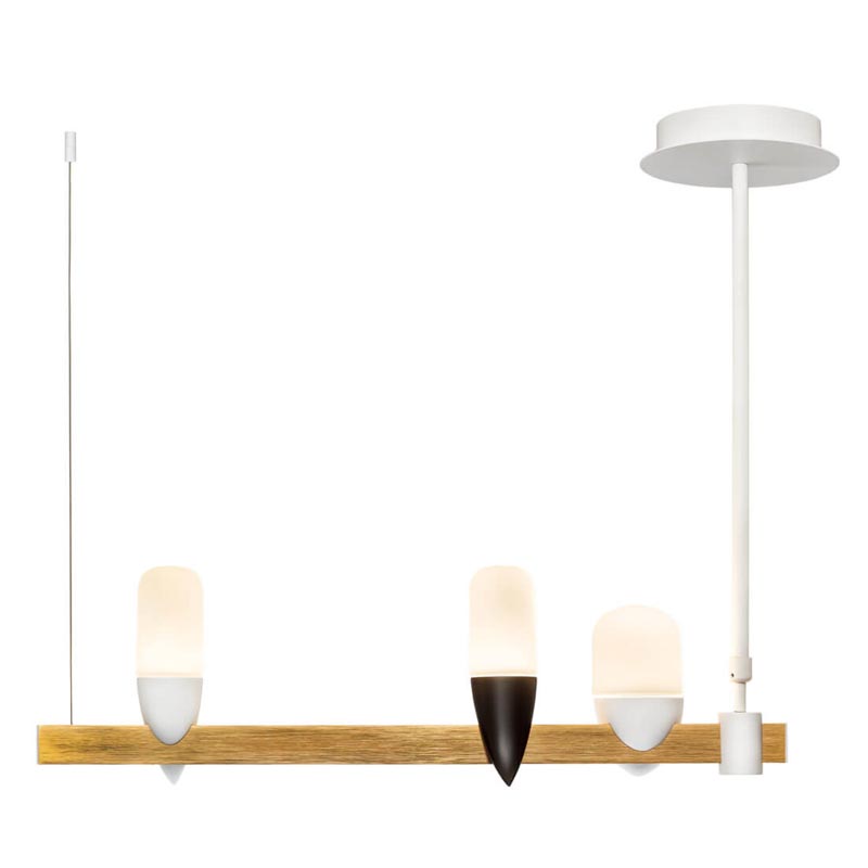 Люстра Ebenezer Chandelier Linear white 60 Белый Латунь в Орле | Loft Concept 