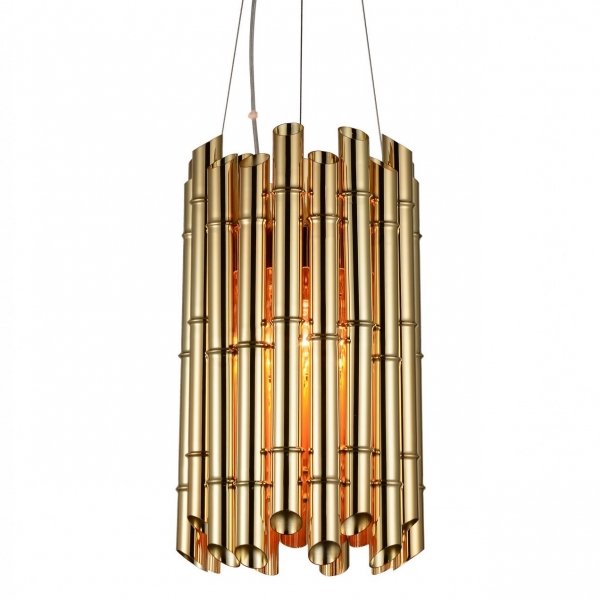 Люстра Golden Bamboo Pendant 6 Глянцевое золото Люстра Golden Bamboo Pendant 6 Глянцевое золото в Орле | Loft Concept