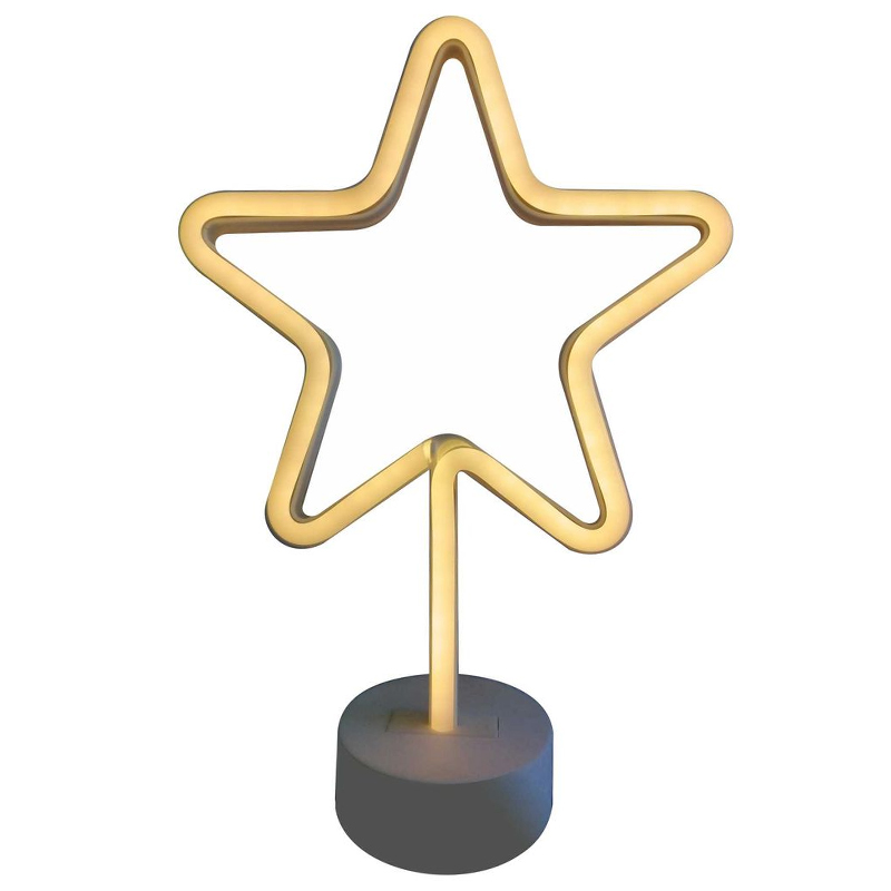 Неоновая настольная лампа Night Star Белый Неоновая настольная лампа Night Star Белый в Орле | Loft Concept