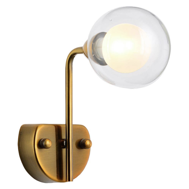 Бра Bistro Globe Milk Wall Lamp Прозрачный белый Латунь Бра Bistro Globe Milk Wall Lamp Прозрачный белый Латунь в Орле | Loft Concept
