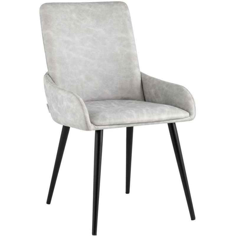 Стул Munchen Chair Светло-Серая Искусственная Замша Светло-серый Черный Стул Munchen Chair Светло-Серая Искусственная Замша Светло-серый Черный в Орле | Loft Concept