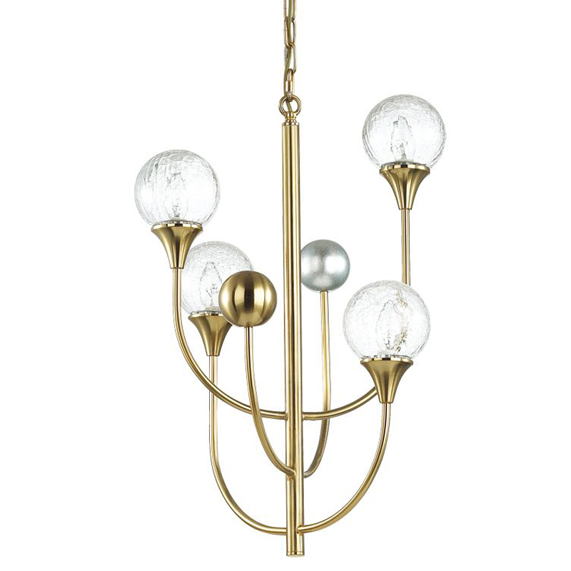 Люстра Benniga Chandelier 4 Золотой Прозрачный (Transparent) Люстра Benniga Chandelier 4 Золотой Прозрачный (Transparent) в Орле | Loft Concept