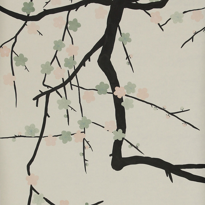 Обои ручная роспись Plum Blossom Special Colourway on Bleached White dyed silk Обои ручная роспись Plum Blossom Special Colourway on Bleached White dyed silk в Орле | Loft Concept