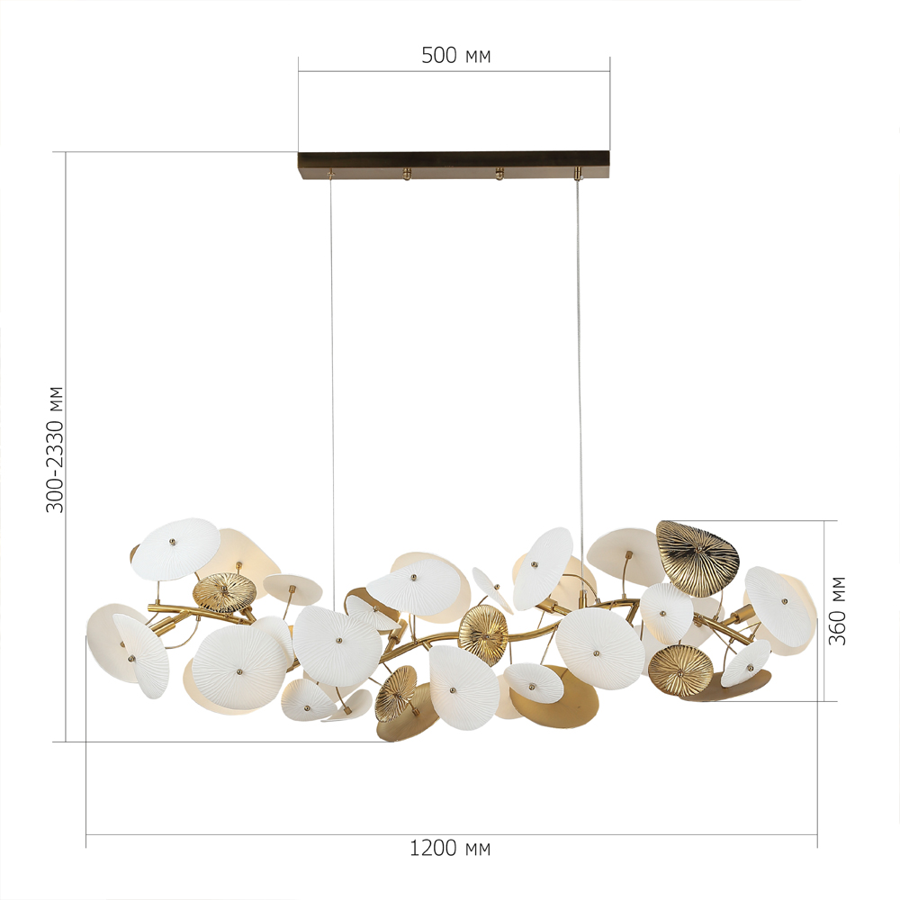 Люстра с белыми и золотистыми цветами G9 Dahlia Flowers Lamp в Орле