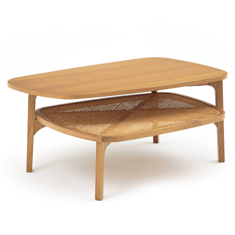 Кофейный стол Morten Wicker Coffee Table Светлый дуб Кофейный стол Morten Wicker Coffee Table Светлый дуб в Орле | Loft Concept