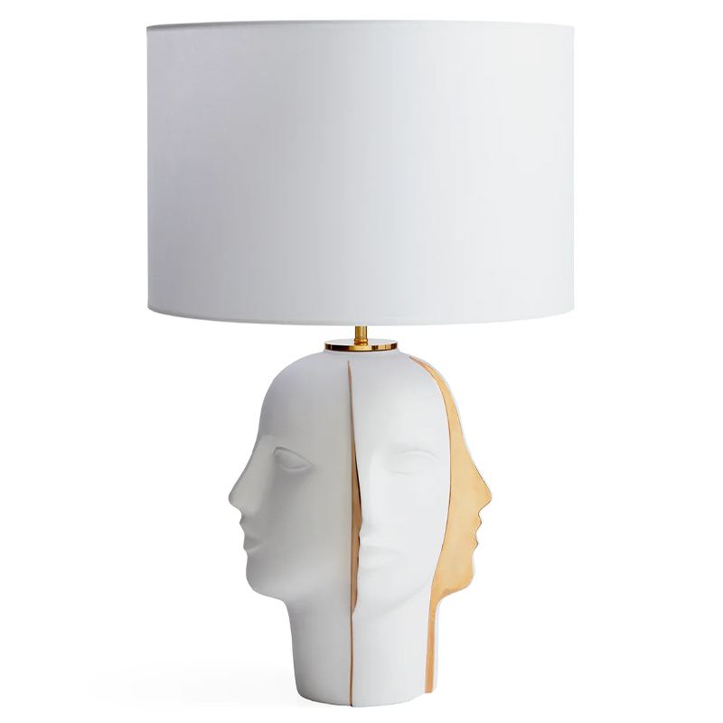 Настольная лампа ATLAS SPLIT TABLE LAMP Глянцевое золото Белый Настольная лампа ATLAS SPLIT TABLE LAMP Глянцевое золото Белый в Орле | Loft Concept