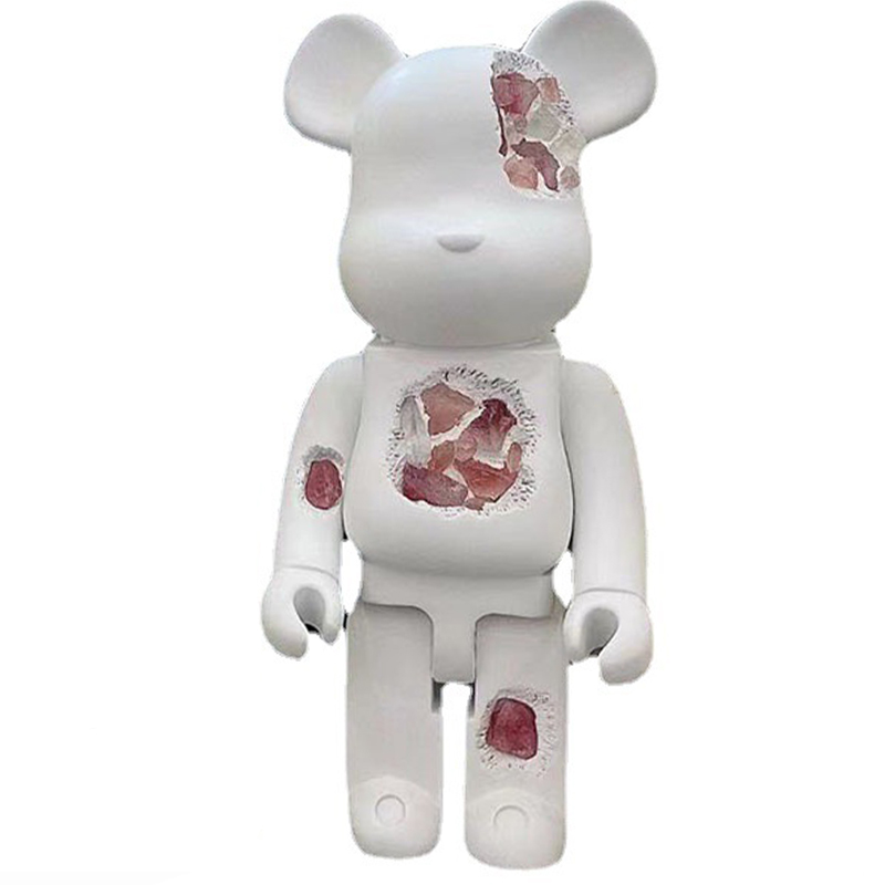 Статуэтка Bearbrick Pink Crystal Белый Розовый пастельный Статуэтка Bearbrick Pink Crystal Белый Розовый пастельный в Орле | Loft Concept