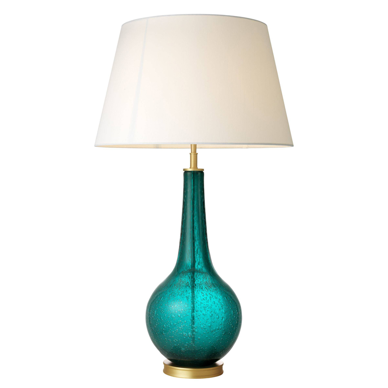 Настольная лампа Eichholtz Table Lamp Massaro Бирюзовый Латунь Белый Настольная лампа Eichholtz Table Lamp Massaro Бирюзовый Латунь Белый в Орле | Loft Concept