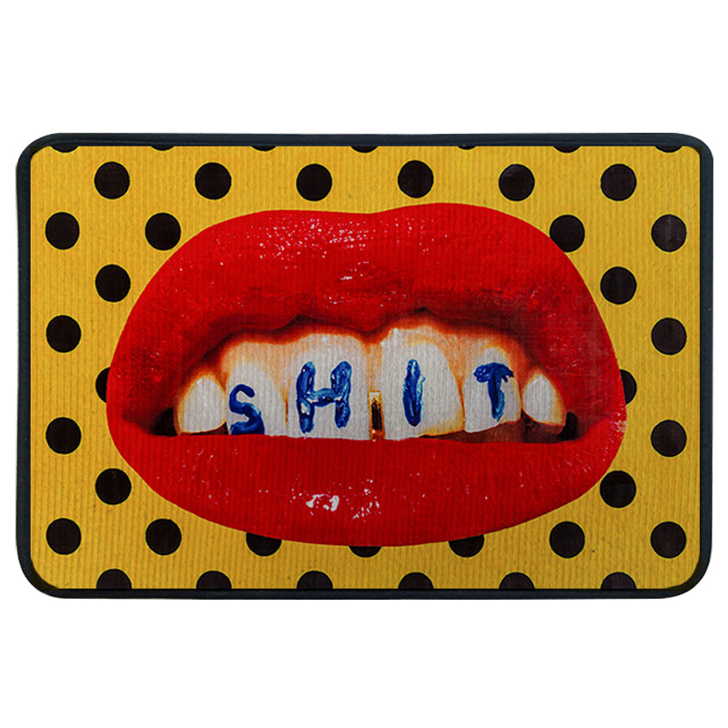 Ковер Seletti Rectangular Rug Teeth Small Желтый Красный Ковер Seletti Rectangular Rug Teeth Small Желтый Красный в Орле | Loft Concept