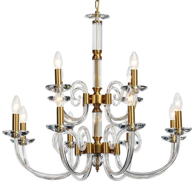 Люстра Twisted Glass Candles Chandelier 12 Золотой Прозрачное Стекло Люстра Twisted Glass Candles Chandelier 12 Золотой Прозрачное Стекло в Орле | Loft Concept